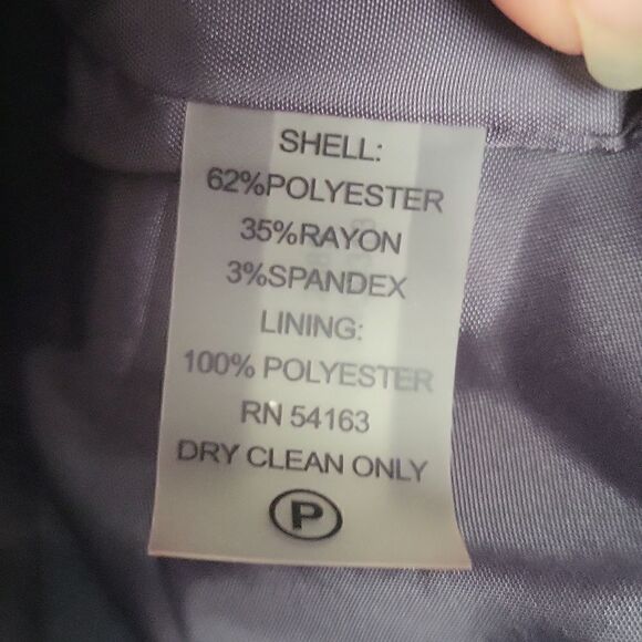 Calvin Klein Dark Grey Fitted 2 Button Blazer Size 6 - Picture 7 of 7